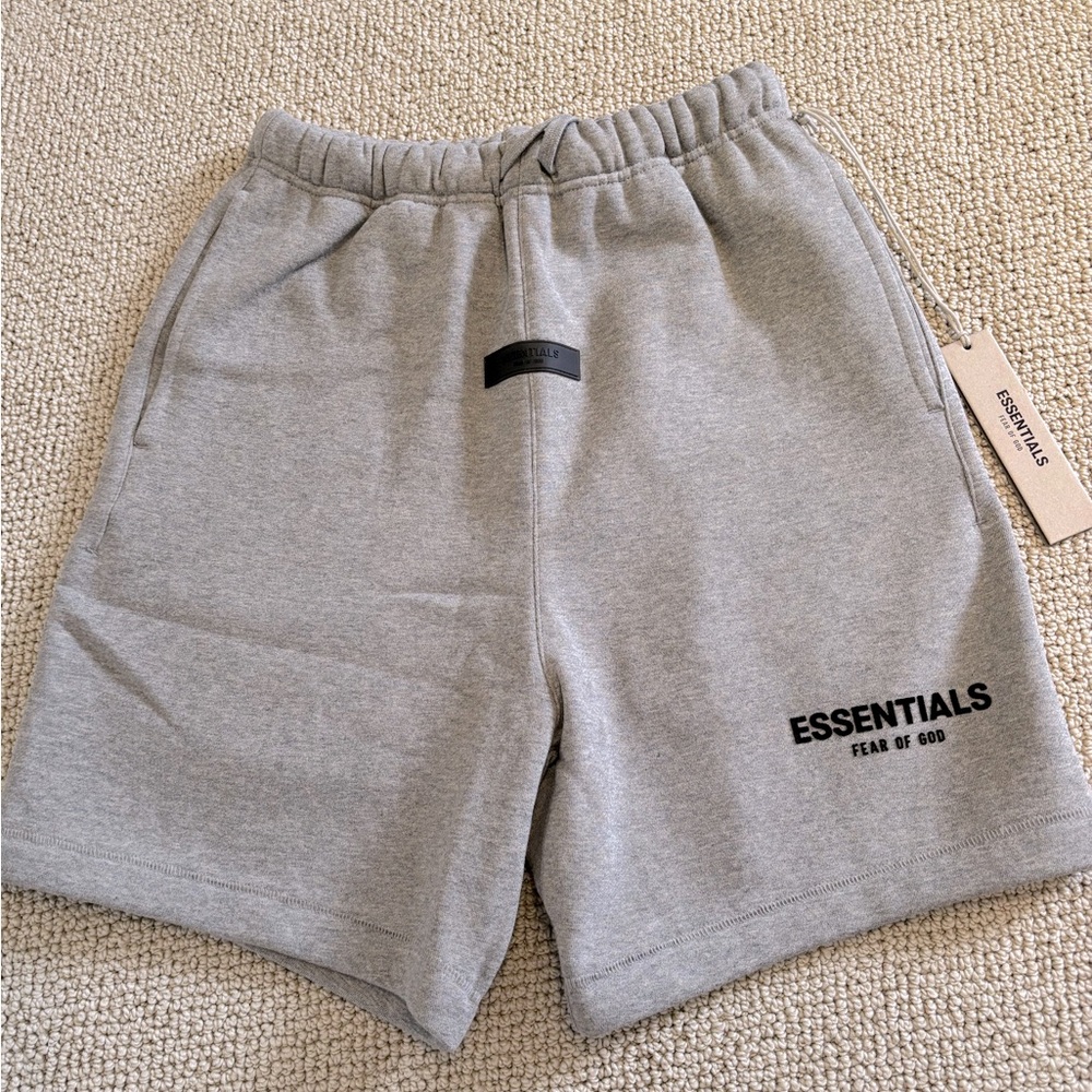 New Fear of God Essentials Dark Oatmeal Sweat Shorts